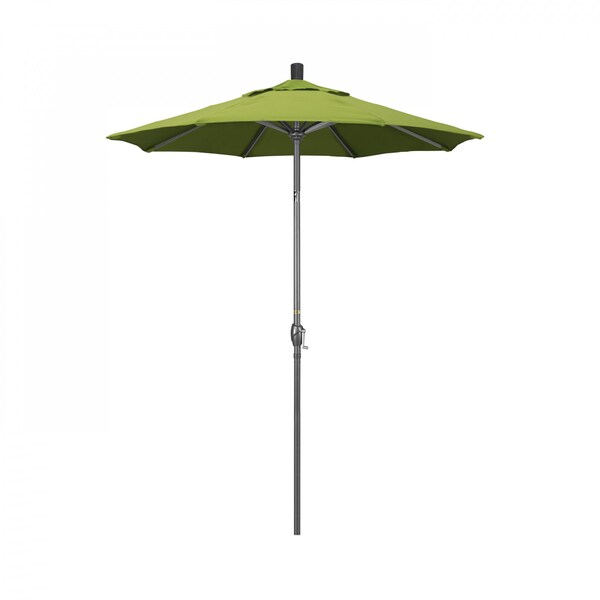 California Umbrella 6' Grey Aluminum Market Patio Umbrella, Sunbrella Macaw 194061338094 - main